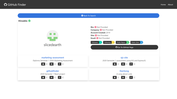 GitHub Finder Project