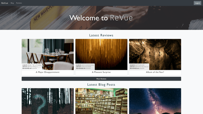 ReVue SQLite Project